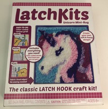 Adorable NIB LATCH HOOK KIT Unicorn Rug, Age 6 from Kahootz Toys, Great Price 