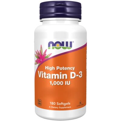 Now Foods, Vitamin D3, High Potency, 1000IU, 180 Weichkapseln - Blitzversand
