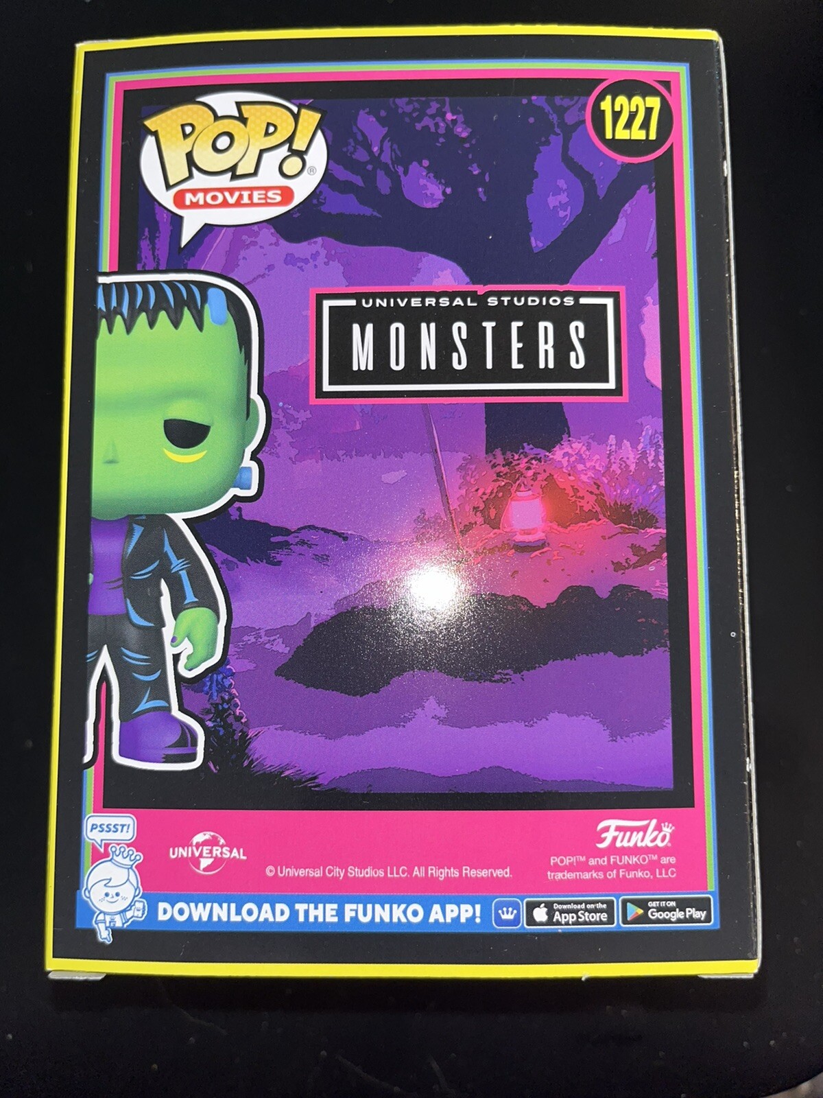 Funko Pop! Movies FRANKENSTEIN 1227 Black Light Walgreens Exclusive