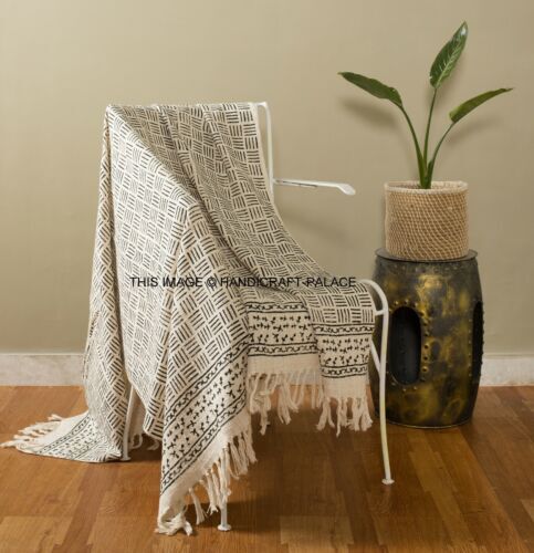 Reversible Handmade Vintage Cotton Kantha Quilt Twin Bedsheet