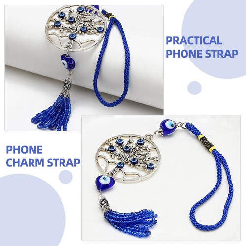 Tree of Life Keychain Evil Eye Cell Phone Charm Lucky Hanging Accessories - Zdjęcie 6 z 12