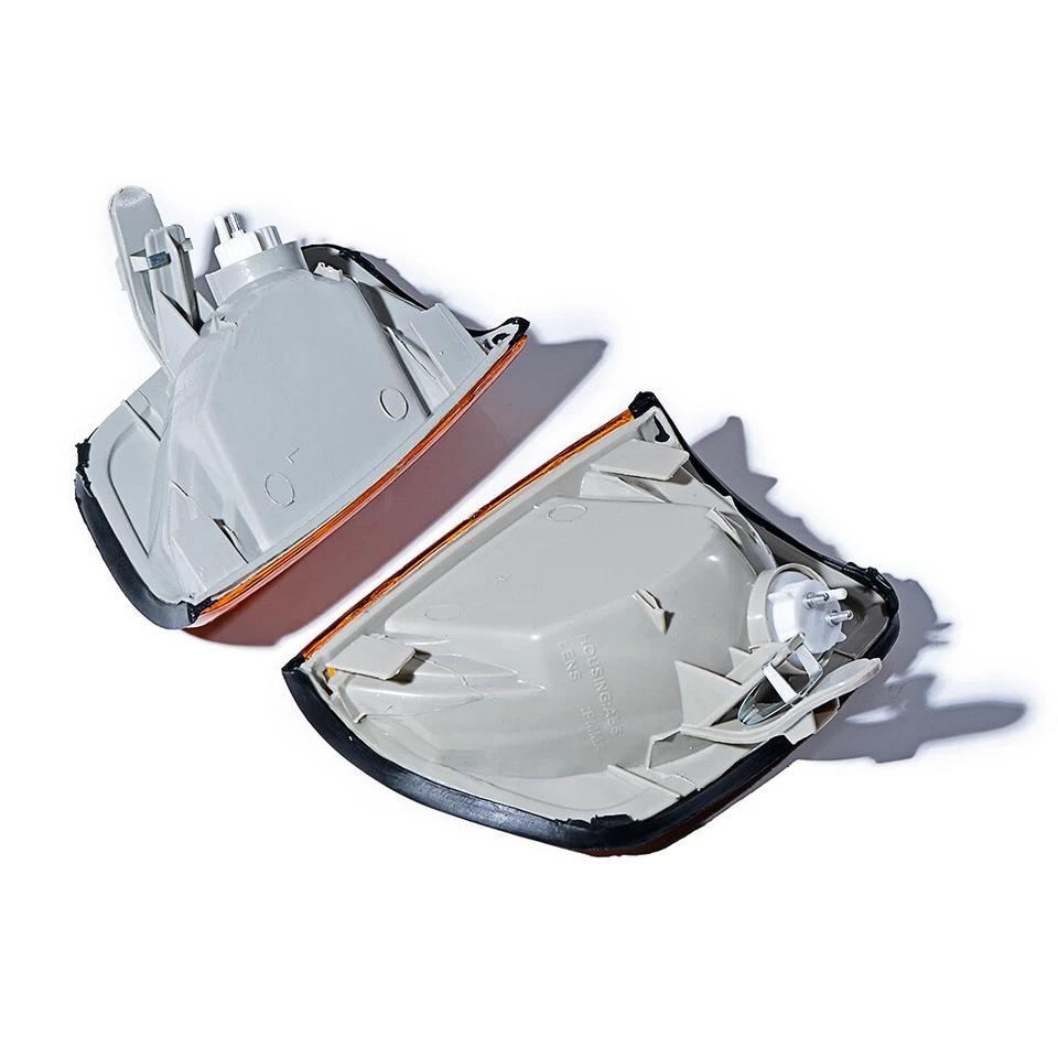 L&R Front Corner Amber Turn Signal Lights For 85-95 Mercedes E Class W124 E300 - Image 4 of 4