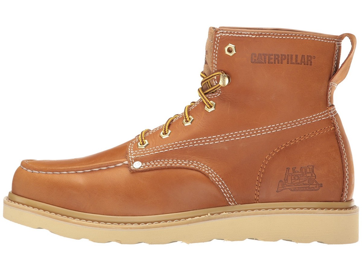 Caterpillar Glenrock Mid (Golden Coast) Men's Moc Toe Work Boots  -Lightweight
