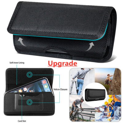 For Google Pixel 9 8 7 6 Pro 8A 7A 6 Nylon Belt Clip Holster Carrying Pouch Case