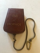 ZEISS IKON IKOPHOT LIGHT EXPOSURE METER LEATHER CASE  CHAIN GERMANY