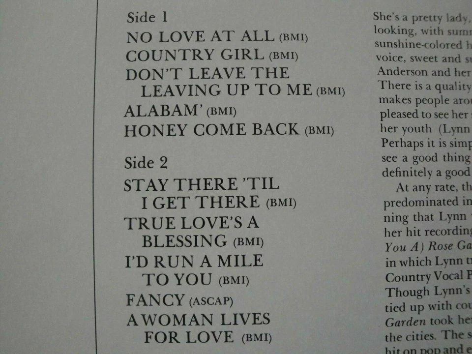 THE WORLD OF LYNN ANDERSON DOUBLE VINYL LP COLUMBIA STEREO EX - Image 3 of 4