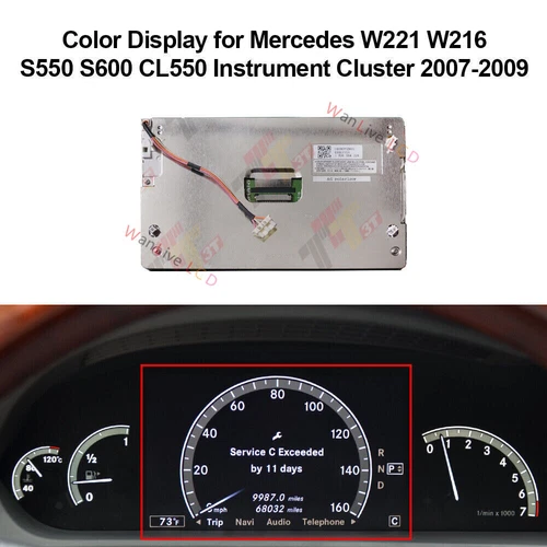 8'' Display For Mercedes W221 W216 S450 S550 S600 CL550 CL600 Speedometer Gauge