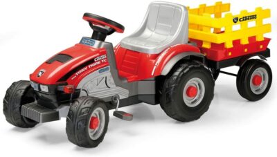 Peg Perego Trattore a Pedali Mini Tony Tigre con Rimorchio anni+
