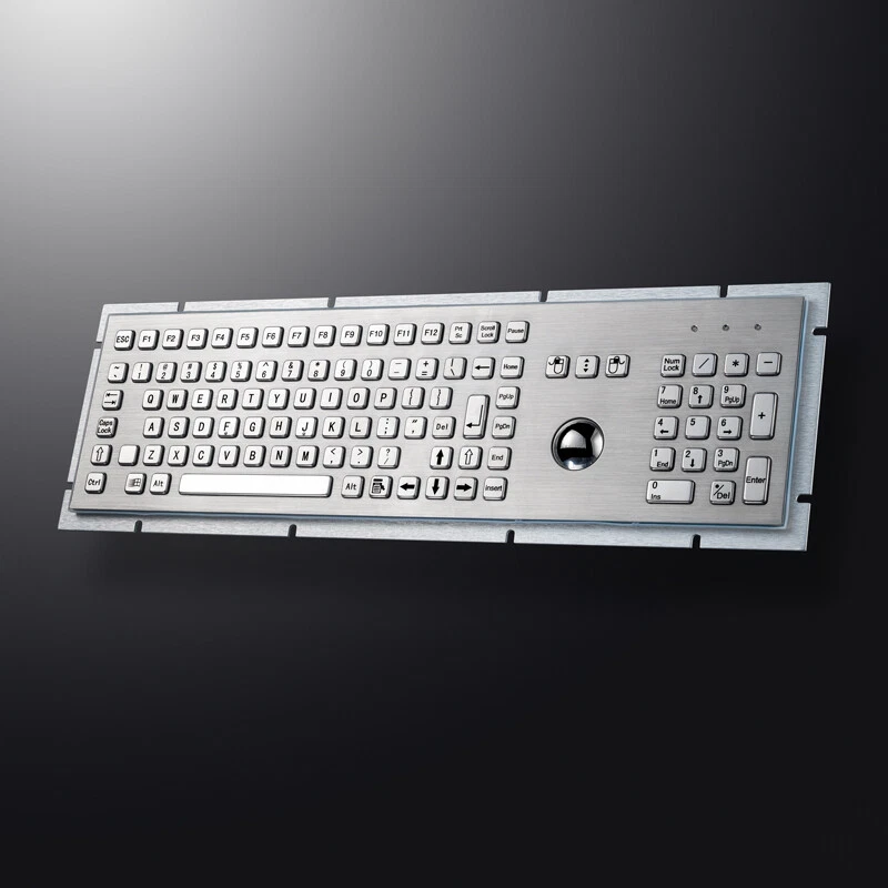 Terminal keyboard Industrial trackball keyboard Kiosk Metal keypad with 103 keys - Image 2 of 4