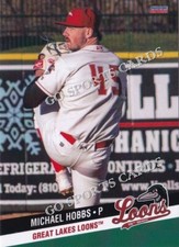 2022 Great Lakes Loons Michael Hobbs RC Rookie Los Angeles Dodgers
