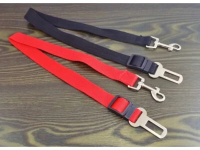 MARKENLOS Sicherheitsgurt Anschnallgurt Hund Auto Transport Adapter rot, schwarz