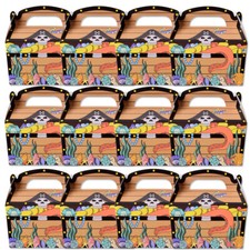 12 Stk. Piraten Schatztruhe Schatzkiste Box Geschenkboxen Set Mitgebsel