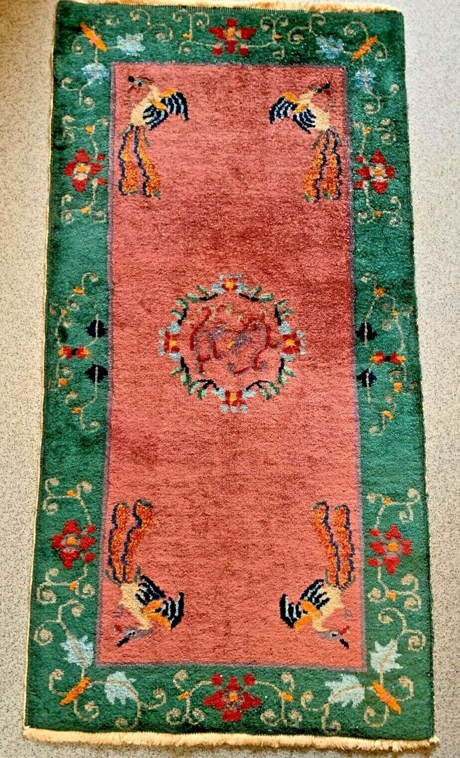 ART DECO CHINESE WOOL WOVEN RUG