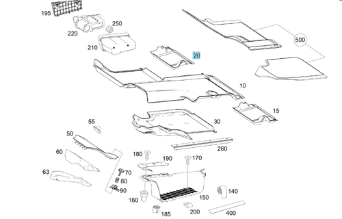 Genuine Mercedes Benz Sprinter 906 Front Floor Covering Lining Right A9066843102 - Picture 2 of 3