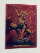 2024 Marvel Masterpieces ’92 Platinum PINK LASERS #55 Feral #853/992😍