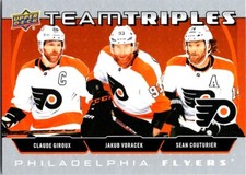 2021-22 Upper Deck Team Triples Claude Giroux / Jakub Voracek / Sean Couturier