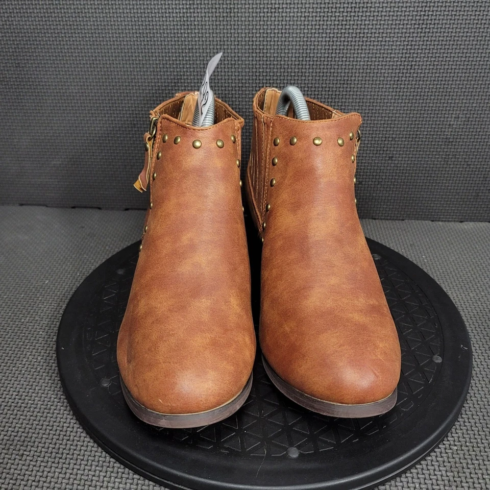 G.C. Zapatos Denise Botines Mujer Talla 9 Marrón Cremallera Lateral Botas Foto 2 de 4