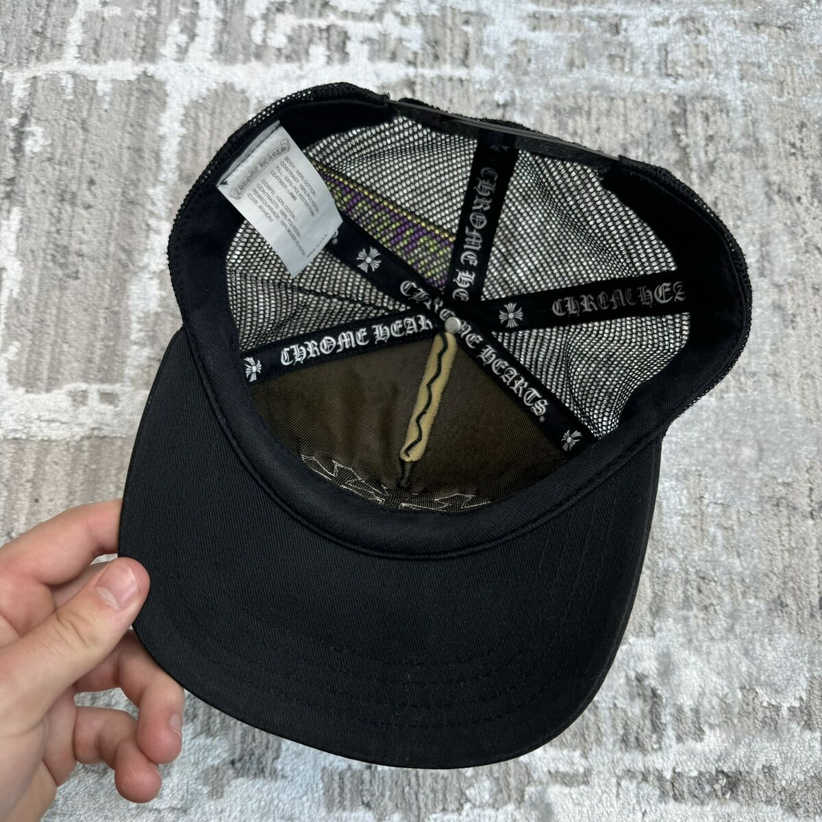 Chrome Hearts Leather Triple Cross Trucker Hat | eBay Chrome Hearts Leather Triple Cross Trucker Hat | eBay