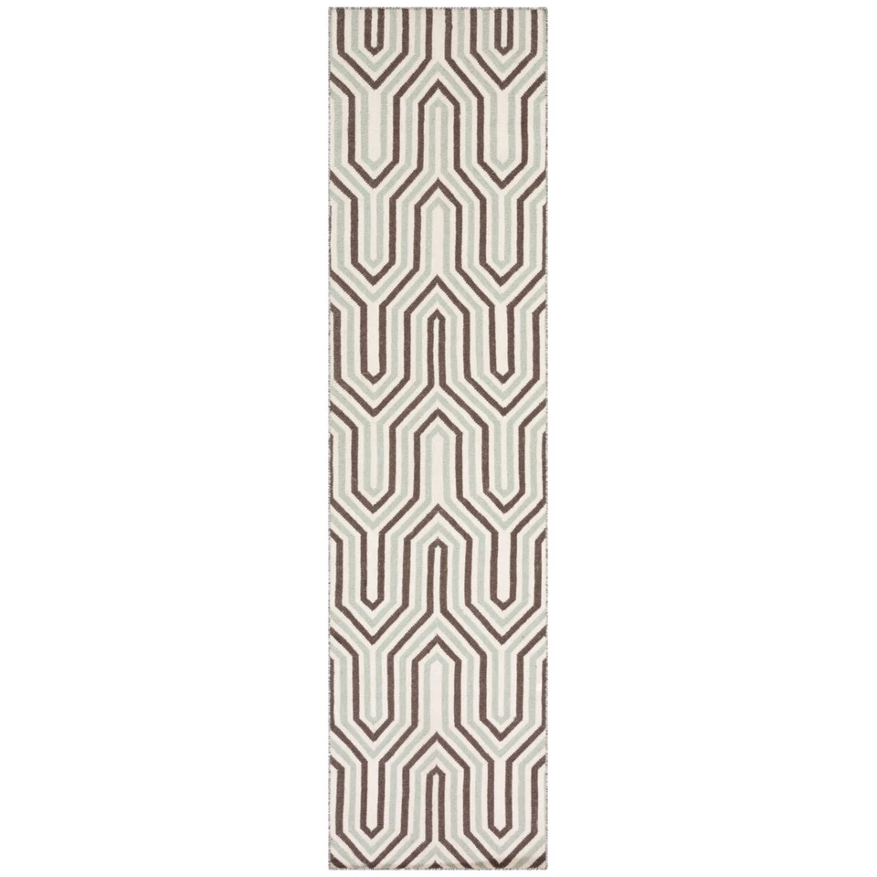 SAFAVIEH Dhurries DHU622A Handwoven Grey / Multi Rug - Image 3 of 4
