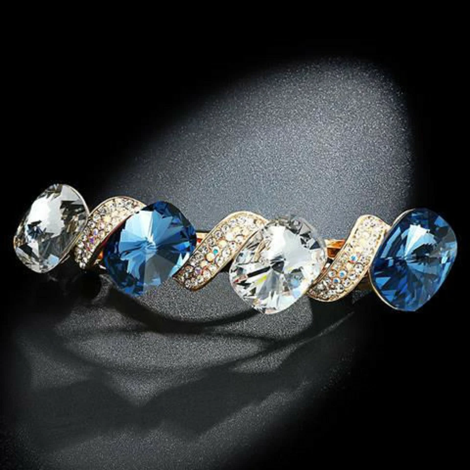 Fashion Women Girl Bling Crystal Rhinestone Hair Clip Barrette Hairpin Clips - Image 4 of 4