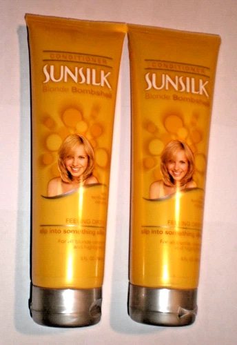 2 SUNSILK BLONDE BOMBSHELL WITH SUNFLOWER EXTRACTS CONDITIONER 9 FL. OZ. each