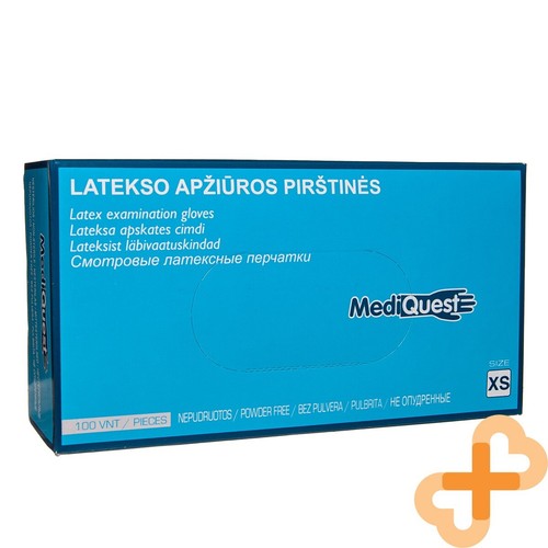 Mediquest Latex Nicht Steril Puderfrei Handschuhe XS Größe Box Von 100 Teile - Bild 3 von 24