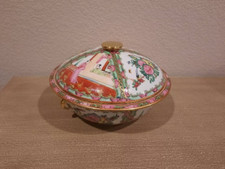 Famille Rose Ceramic Lidded Serving Bowl Tureen With Handles
