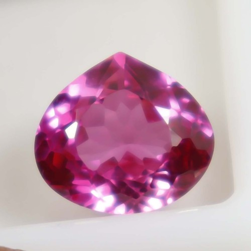 Natural Pink Sapphire Faceted Pear Cut 6.25 Ct Loose Gemstone GIE Certified 758 - Picture 3 of 7