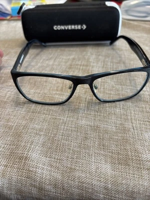 Converse Eyeglasses Q303 Black/Blue 55-17-143 Designer Glass With Matching Case - image 1 of 4