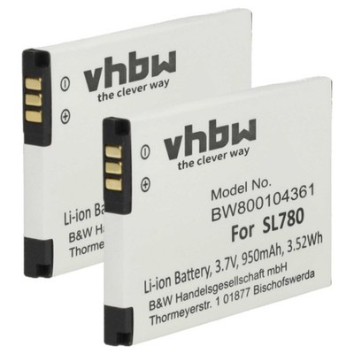 2x Akku für Siemens Gigaset SL785 SL780 SL788 SL78H 950mAh 3,7V