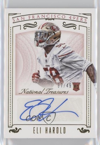 Eli Harold [Autograph Gold] #163 2015 Panini National Treasures card