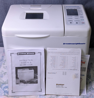 Breadman Ultimate TR2200C Automatic Bread Maker Machine w/ Manual Recipe Tested