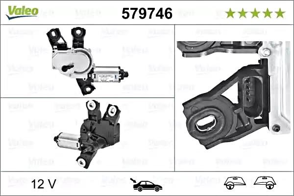 VALEO Wiper Motor Rear For VW Golf Mk5 Plus Passat Tiguan B6 1K6955711C