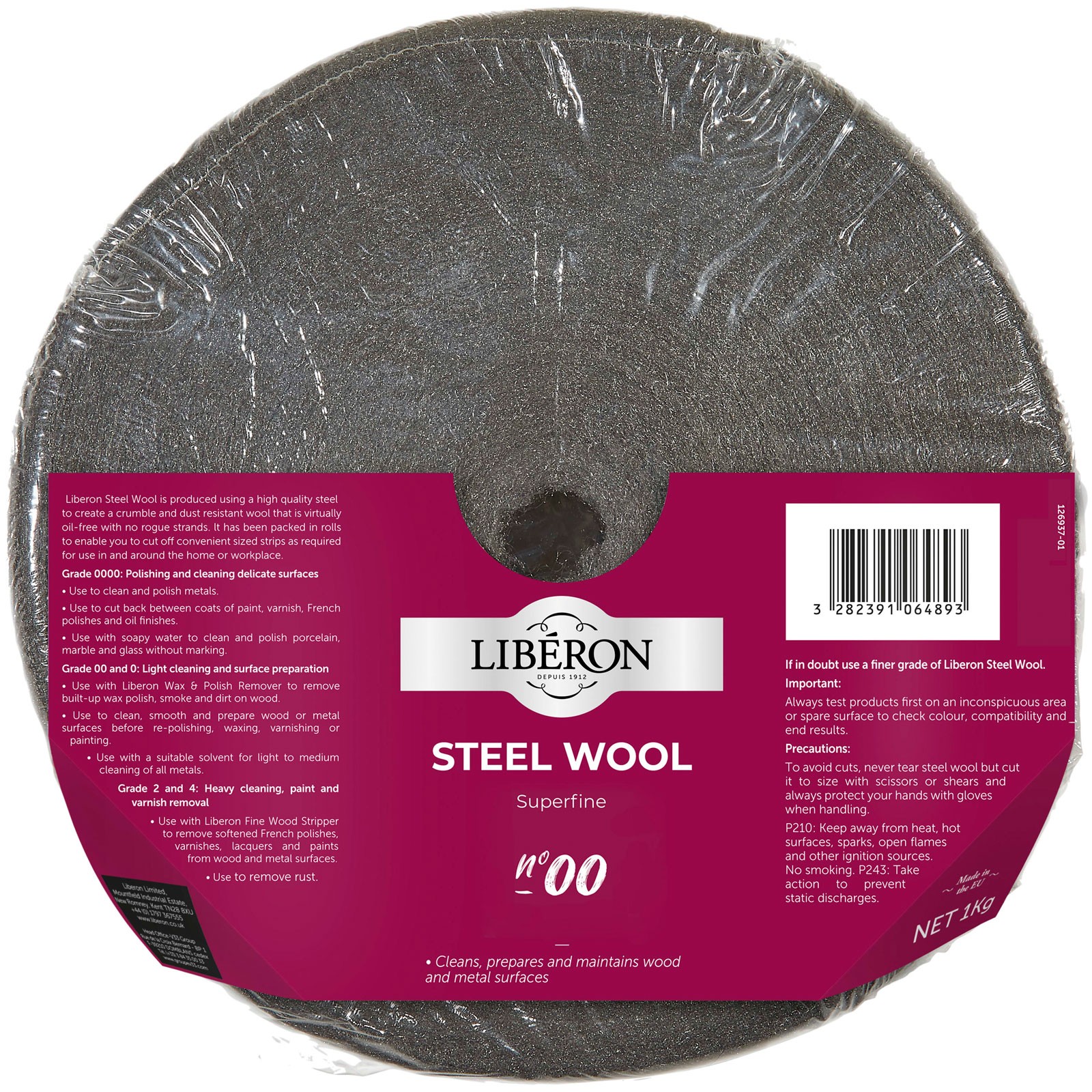 Liberon Steel Wool Grade 00 Super Fine 1kg