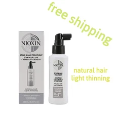Nioxin System 1 Scalp Treatment 3.38fl oz-Natural Hair Light Thinning-new in box