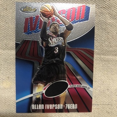 2003-04 Finest Warm Up Jersey #107 Allen Iverson 052/999 Philadelphia 76ers HOF 