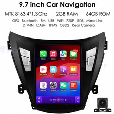 9.7 For Hyundai Elantra 2011-2013 Car Gps Stereo Radio Android 15 Carplay 264g