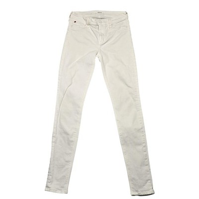 Hudson Nico Womens White Skinny Jeans Size 26 Stretch Denim Made USA