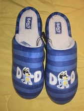 New Bluey Dad Slippers Great For Fathers Day Birthday Size 7-8