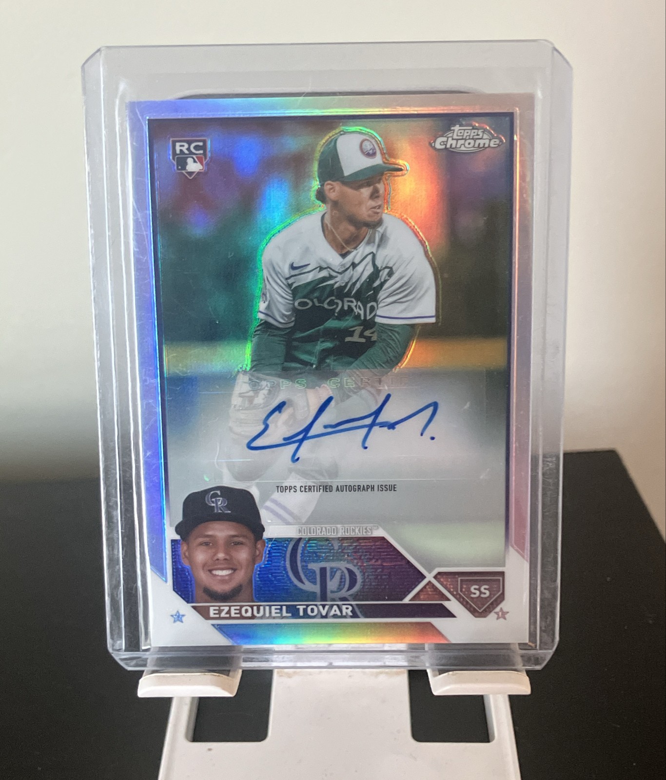 2023 Topps Chrome Update Series - Ezequiel Tovar RC Auto #AC-ET Refractor /499