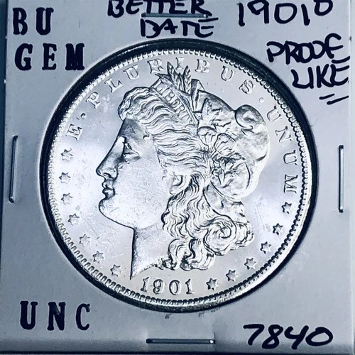 1901 O BU GEM MORGAN SILVER DOLLAR UNC MS+++ U.S. MINT RARE COIN 7840
