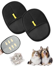 2PCS Pet Hair Removal Glove for Dogs & Cats, Magic Brush Gloves for Furniture...