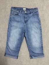 Levis 512 Capri Jeans Womens 12 Blue Perfectly Slimming Stretch Denim Mid Rise