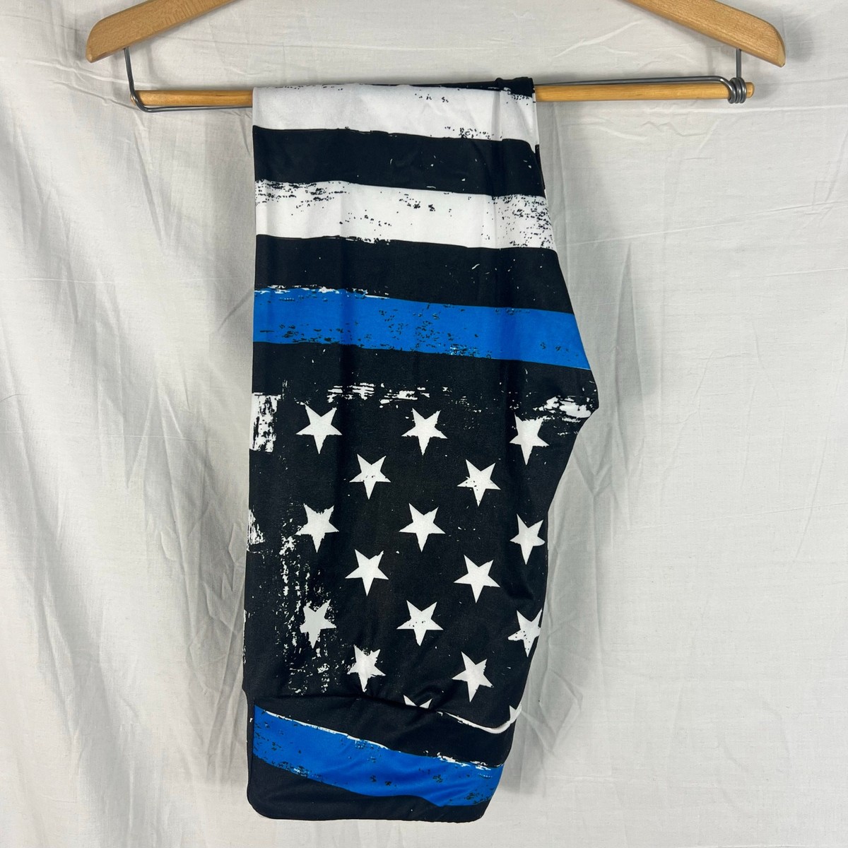 Charlie’s Project Leggings Thin Blue Line Police Flag Womens OS One Size 