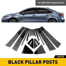 16x Pillar Posts Window Door Trim Cover For 2020-2022 Toyota Corolla Accessories