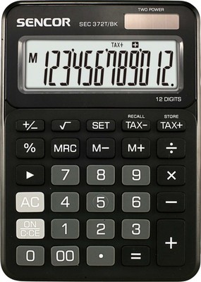 8590669162949 Calculator SEC 372BK Table, 12 Digit LCD SENCOR