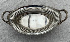 A 12.75" LONG x 7.25" WIDE, WALKER & HALL, EPNS OVAL SWEET/POT POURRI DISH