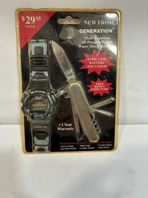 Generation Multi-Function Watch Alarm Night Light & Stainless Steel Knife