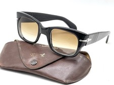 PERSOL 6200 RATTI Meflecto Vintage Sunglasses Man's Frame Black Acetat  Case 53