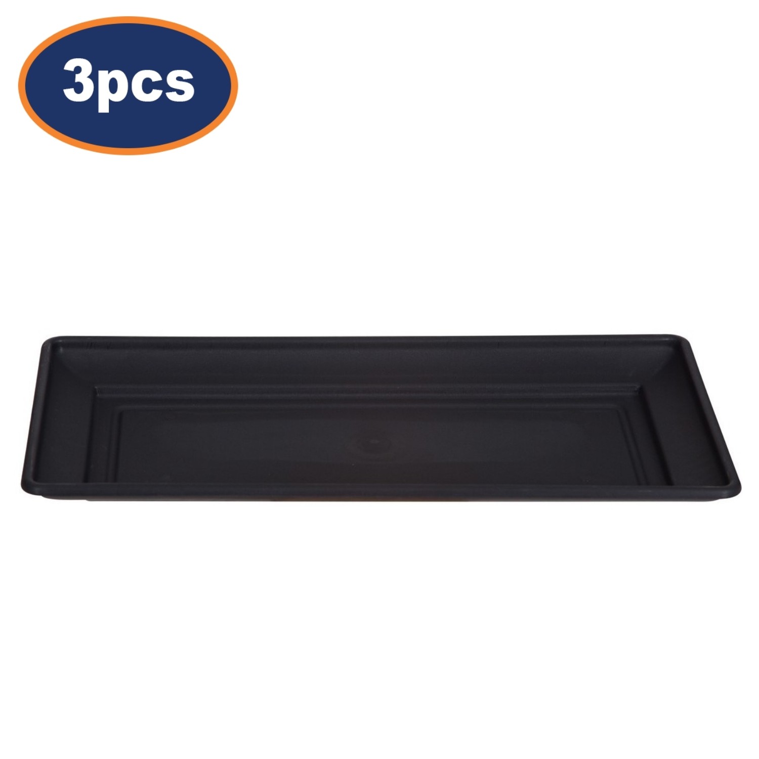3pcs 37cm Planter Saucer Black Tray Water Drainage Drip Tray Garden Flower